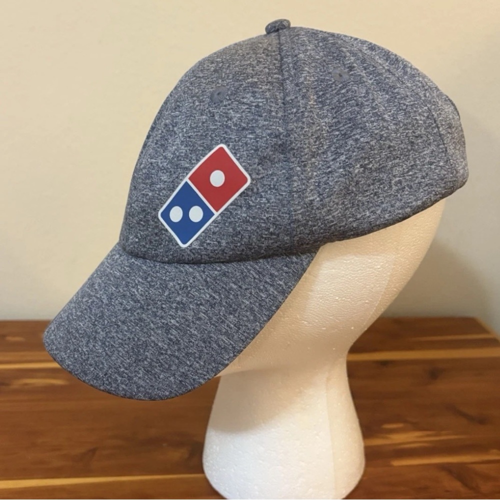 Dominos Pizza Gear Employee Hat Gray Blue Adjustable Dominoes cl